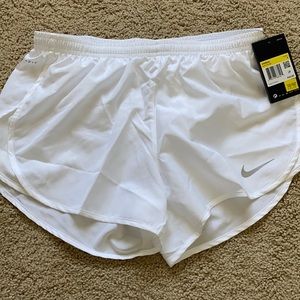 White Nike running shorts size small